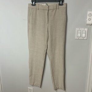 H&M - Cream Plaid Business Casual Business Pants 👜👢